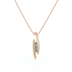 Collier trilogie saphir vert Premier Pas - 1