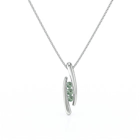 Collier trilogie saphir vert Premier Pas - 1