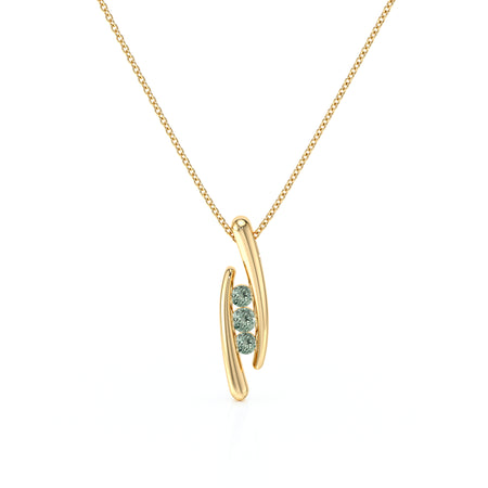 Collier trilogie saphir vert Premier Pas - 1