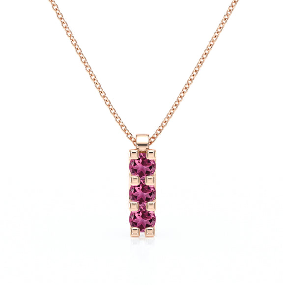 Collier trilogie tourmaline Coucher de Soleil - 2
