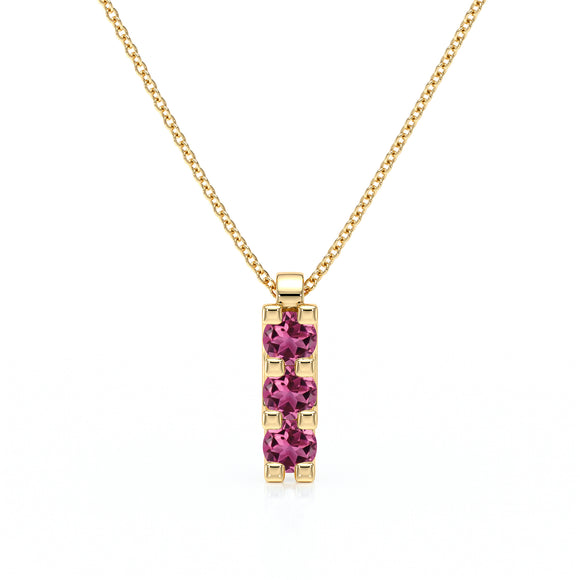 Collier trilogie tourmaline Coucher de Soleil - 2