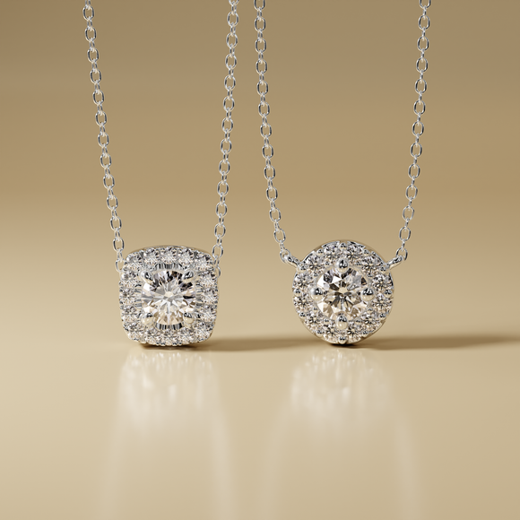 Collier rubis entourage diamant Coup de Foudre - 2