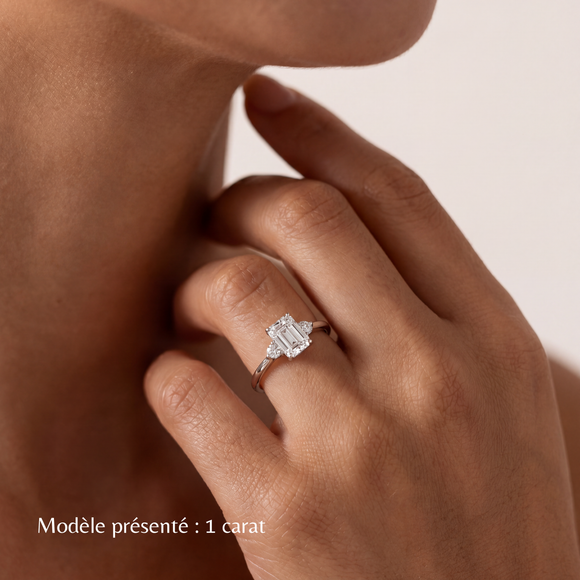 Bague trilogie diamant Coucher de Soleil - 10