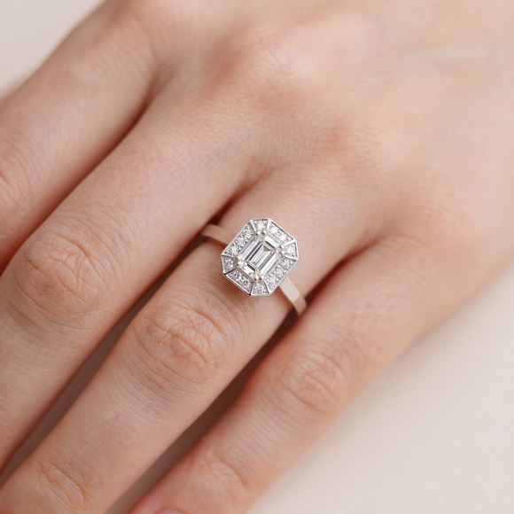 Bague entourage diamant Coup de Foudre - 11
