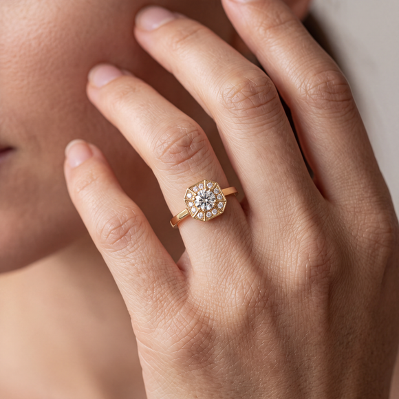 Bague entourage diamant Coup de Foudre - 12