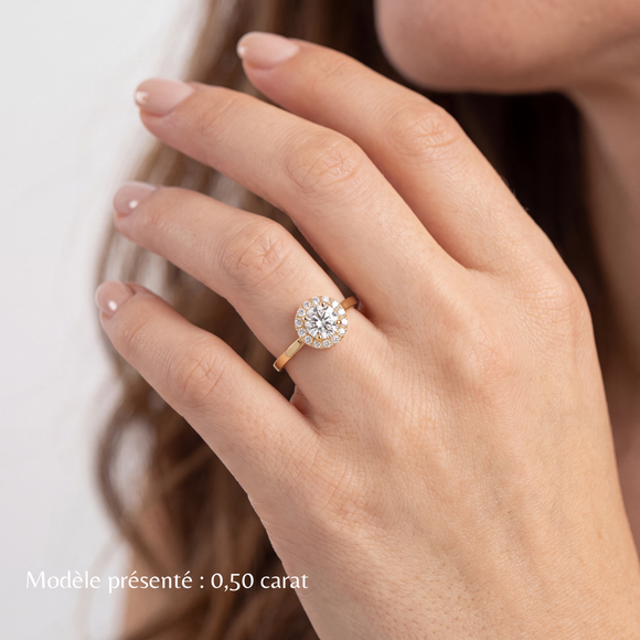 Bague entourage diamant Coup de Foudre - 14