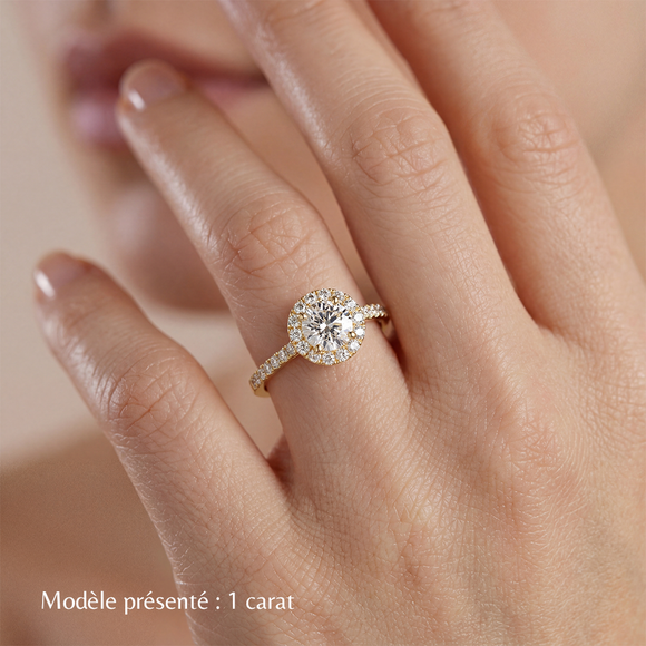 Bague entourage saphir vert diamant Coup de Foudre - 10
