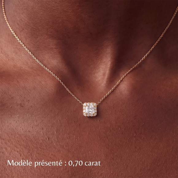 Collier entourage diamant Coup de Foudre - 7