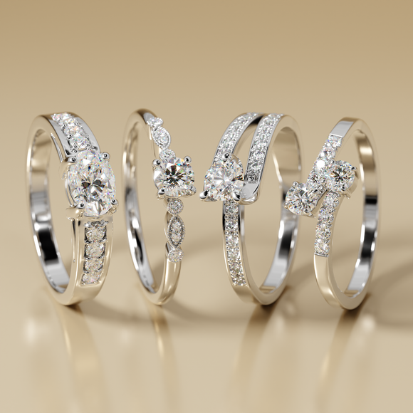 Solitaire accompagné diamant Toi et Moi