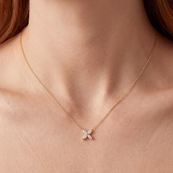 Collier diamant Floral - 2