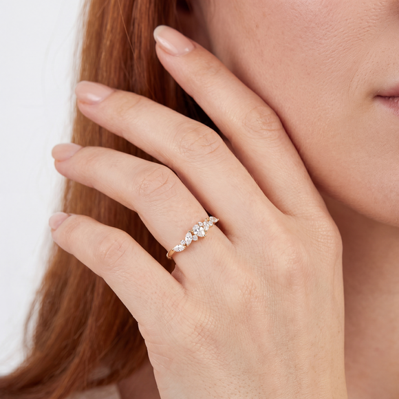 Bague diamant Florale - 1