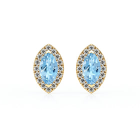 Boucles d’oreilles aigue-marine et diamant Coup de Foudre - 5