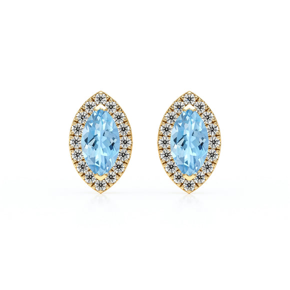 Boucles d’oreilles aigue-marine et diamant Coup de Foudre - 5