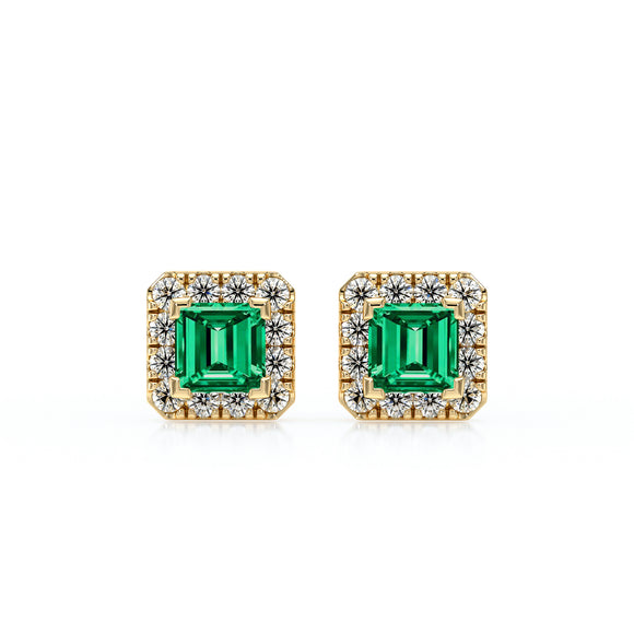 Boucles d’oreilles émeraude et diamant Coup de Foudre - 6