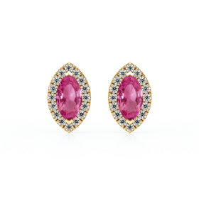 Boucles d’oreilles saphir rose et diamant Coup de Foudre - 5