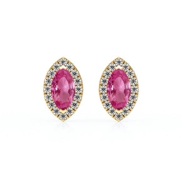 Boucles d’oreilles saphir rose et diamant Coup de Foudre - 5