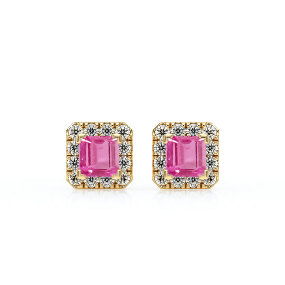 Boucles d’oreilles saphir rose et diamant Coup de Foudre - 6