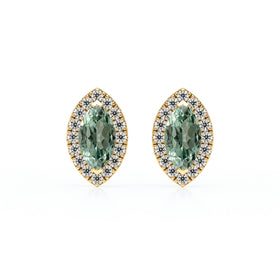 Boucles d’oreilles saphir vert et diamant Coup de Foudre - 5