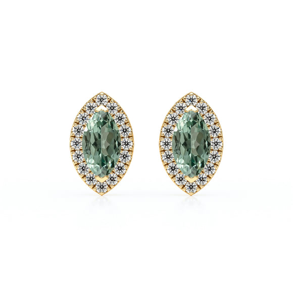 Boucles d’oreilles saphir vert et diamant Coup de Foudre - 5