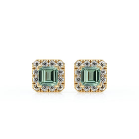 Boucles d’oreilles saphir vert et diamant Coup de Foudre - 6