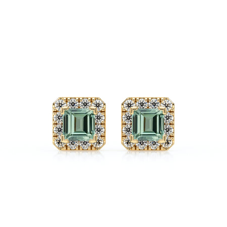 Boucles d’oreilles saphir vert et diamant Coup de Foudre - 6