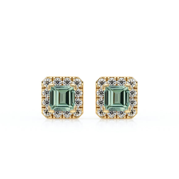 Boucles d’oreilles saphir vert et diamant Coup de Foudre - 6