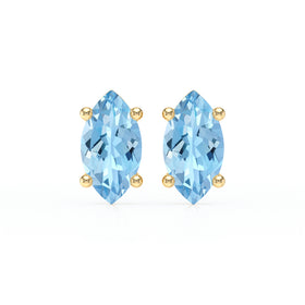 Boucles d’oreilles aigue-marine Une Promesse - 4