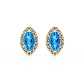 Boucles d’oreilles topaze et diamant Coup de Foudre - 5