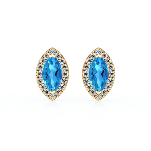 Boucles d’oreilles topaze et diamant Coup de Foudre - 5