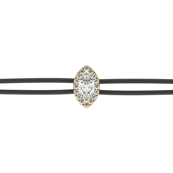 Bracelet cordon entourage diamant Coup de Foudre - 5