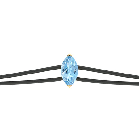 Bracelet cordon aigue-marine Lune de Miel - 2