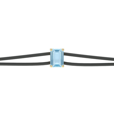 Bracelet cordon aigue-marine Lune de Miel - 3