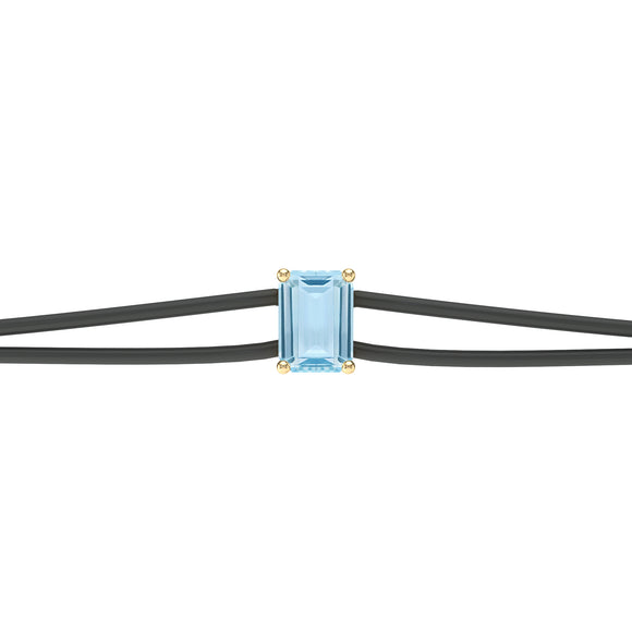 Bracelet cordon aigue-marine Lune de Miel - 3