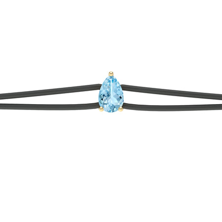Bracelet cordon aigue-marine Lune de Miel - 4