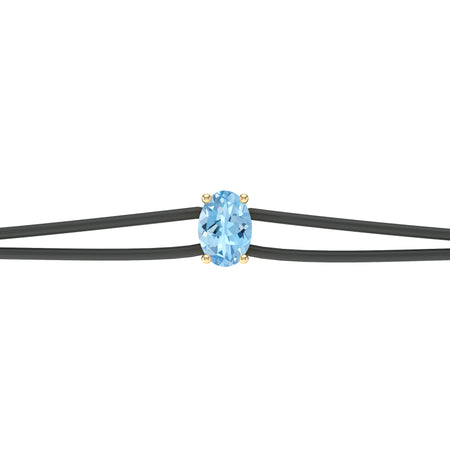 Bracelet cordon aigue-marine Lune de Miel - 5