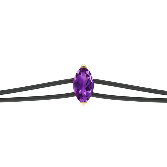 Bracelet cordon améthyste Lune de Miel - 2