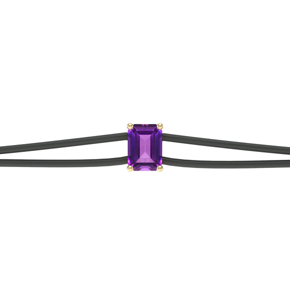 Bracelet cordon améthyste Lune de Miel - 3