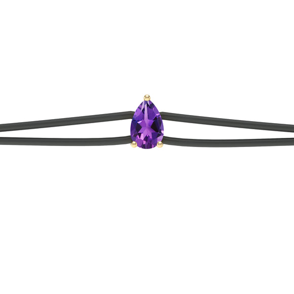 Bracelet cordon améthyste Lune de Miel - 4