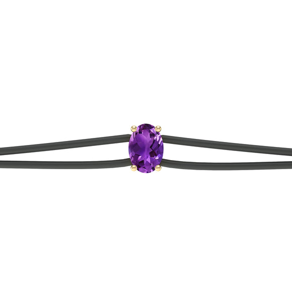 Bracelet cordon améthyste Lune de Miel - 5