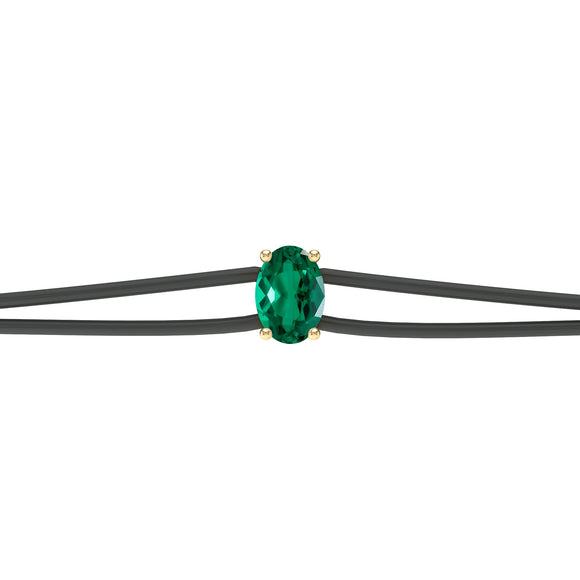Bracelet cordon émeraude Lune de Miel - 5