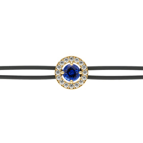 Bracelet cordon entourage saphir et diamant Promets Moi - 1