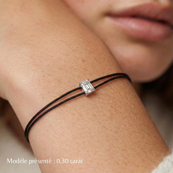 Bracelet cordon saphir vert Lune de Miel - 3