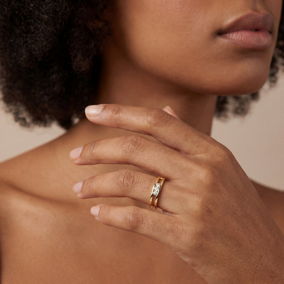 Bague trilogie saphir Premier Pas - 2