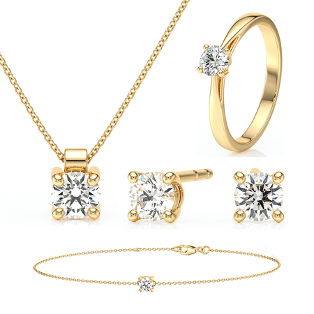 Parure bijoux diamant Lune de Miel - 1