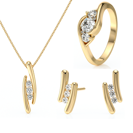 Parure bijoux diamant Premier Pas - 2