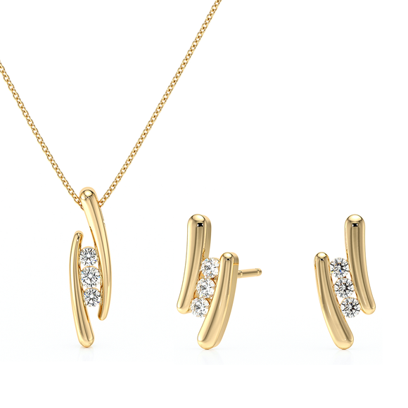 Parure bijoux diamant Premier Pas - 1