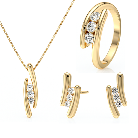 Parure bijoux diamant Main dans la Main - 5