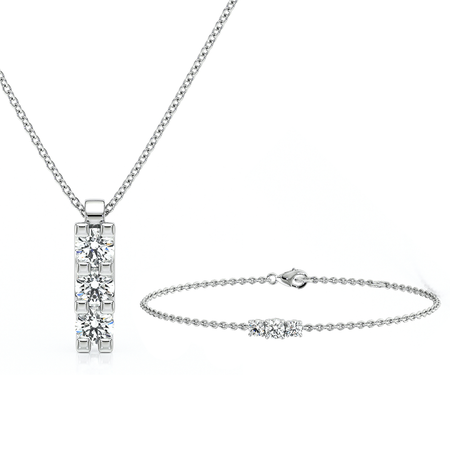 Parure bijoux diamant Coucher de Soleil - 2