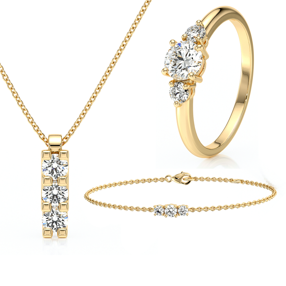 Parure bijoux diamant Coucher de Soleil - 6