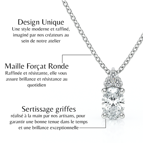 Pendentif diamant Coucher de Soleil - 5